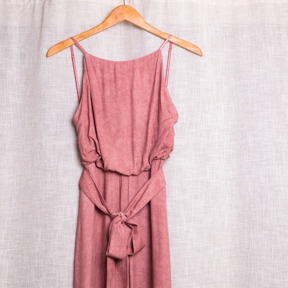 Pink Open-Back Jumpsuit - Picture 3 of 10